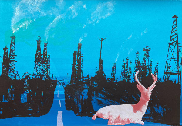 Last of the White Stags, 2018, Screenprint.