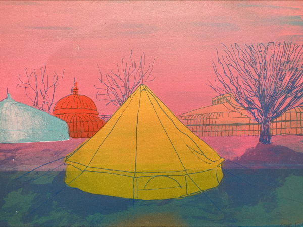 Golden Tent, 2018, Screenprint.