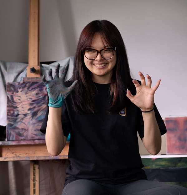 Xinyi in her studio. Image by Andrew McCall