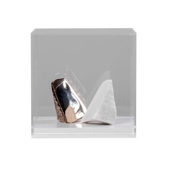 Bianco (study I) , 2024 by Amy Stephens Bronze and marble 9 x 15 x 10 cm