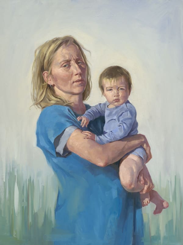 Brid Nichinneide No Halos, 2018 Oil on wooden panel 82 x 62cm £1,400