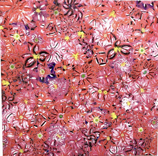 Testsutaro Kamatani artwork of intricate flowers made out of lips.