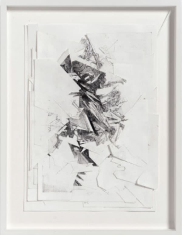 Boris Tellegen abstract artwork using Paper, Toner, and Acrylic Glue.