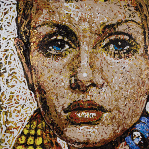 Giovanni Decunto abstract painting of Twiggy.