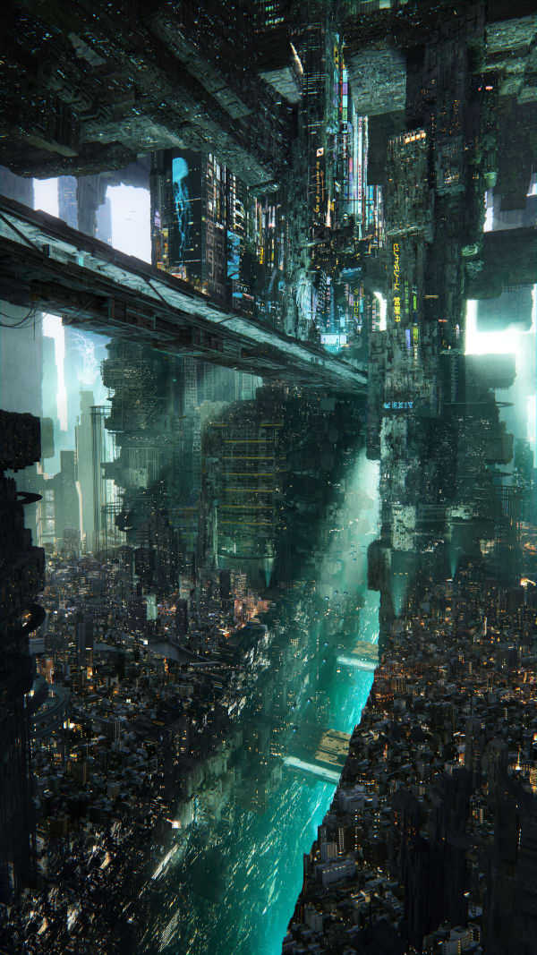 JARVINART digital art futuristic cityscape NFT