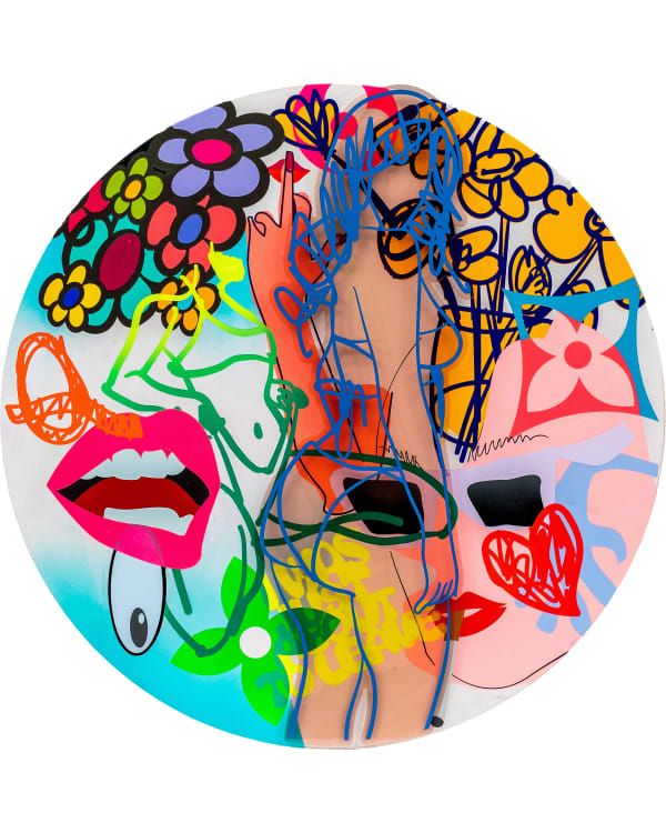 Timmy Sneaks artwork of a woman looking behind her.