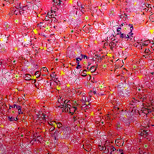 Tetsutaro Kamatani artwork of flower made out of lips.