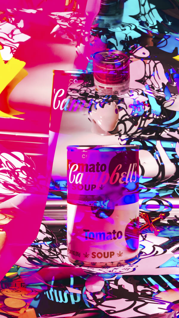 Timmy Sneaks NFT Pop art of a campbell's soup can.