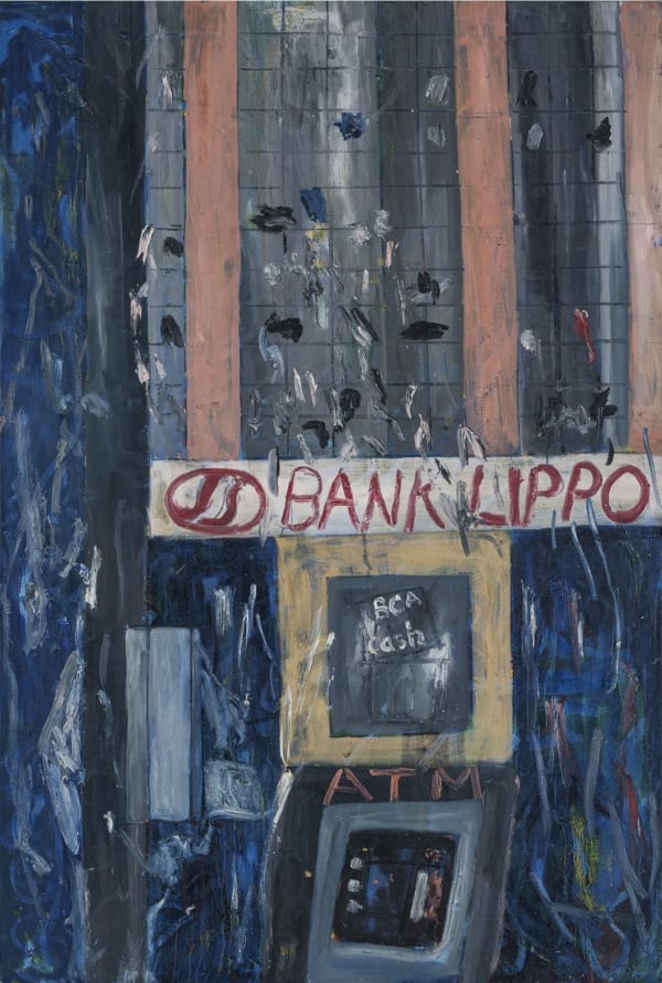 Pacita Abad (1946-2004) Bank Lippo, 1998 Oil on canvas 35 x 24 inches