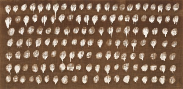Ha Chong-Hyun Conjunction 74-26, 1974 Oil on burlap 42 7/8 x 87 3/4" (108.9 x 222.9 cm) Gift of Glenn and Eva Dubin