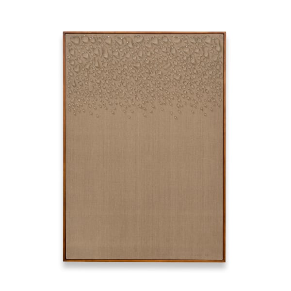 Kim Tschang-Yeul Waterdrops, 1973 Oil on linen 39 3/8 x 27 x 1 1/8 in 100 x 68.6 x 2.9 cm
