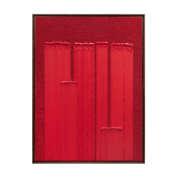 Ha Chong-Hyun Conjunction 23-39, 2023 Oil on hemp cloth Framed Dimensions: 52 3/4 x 39 1/2 x 3 1/4 inches 134 x 100.3 x 8.3 cm
