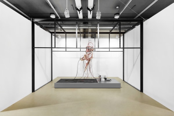 Installation view of Mire Lee, Endless House: Harlequin Baby, 2022 | Booth M3 at Art Basel (Jun 16-19, 2022). Courtesy of the artist and Tina Kim Gallery. Photo by Sebastiano Pellion Di Persano.