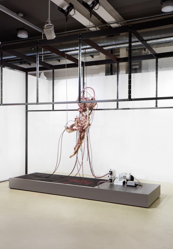 Installation view of Mire Lee, Endless House: Harlequin Baby, 2022 | Booth M3 at Art Basel (Jun 16-19, 2022). Courtesy of the artist and Tina Kim Gallery. Photo by Sebastiano Pellion Di Persano.