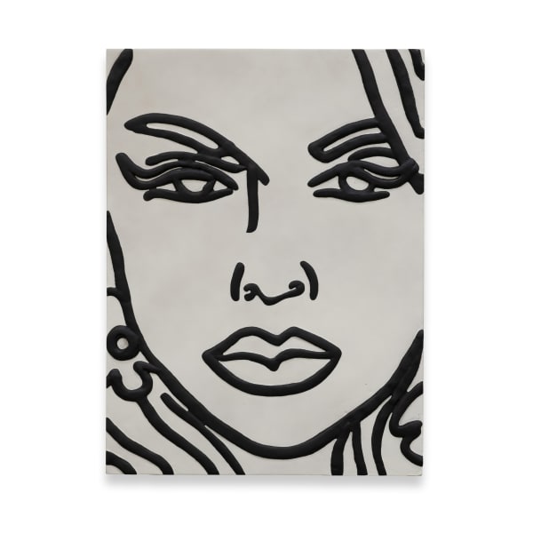 Ghada Amer, Homage à Tut in Black and White, 2021