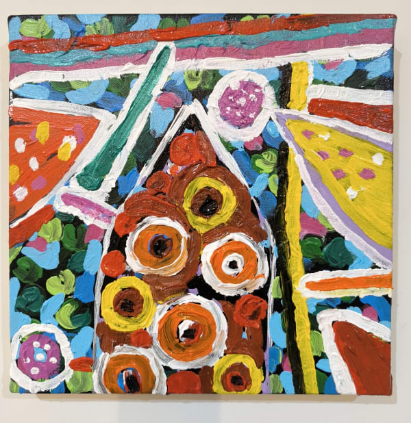 Insha Manzoor Celebration II Acrylic on canvas 12 x 12 inches