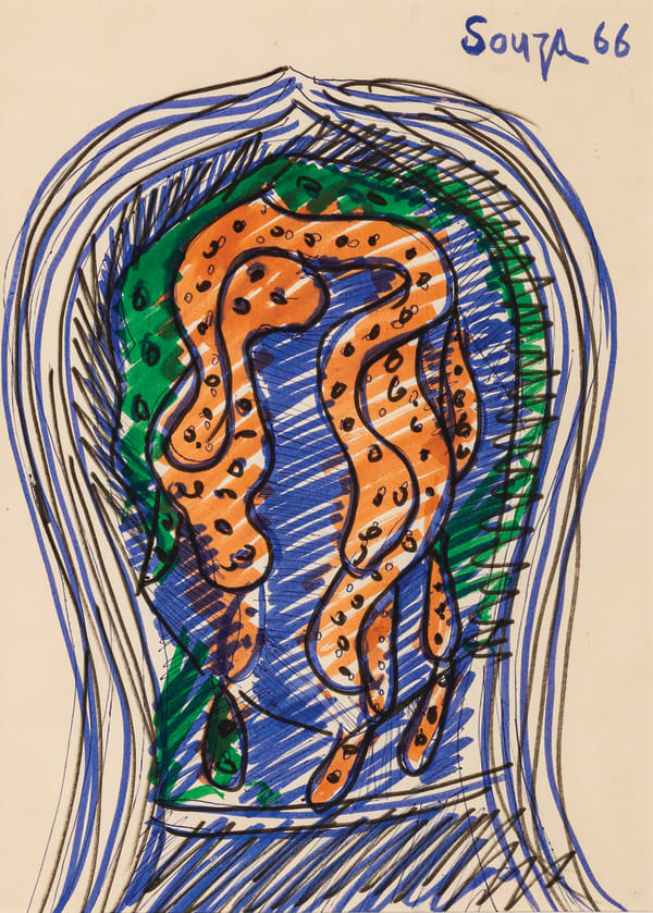 Francis Newton Souza Untitled Ink on paper 11 x 8 inches 1966