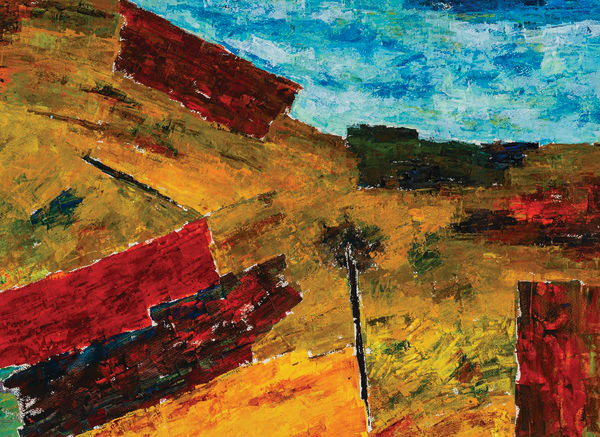 Ram Kumar Untitled Acrylic on paper 21.5 x 29 inches 2007