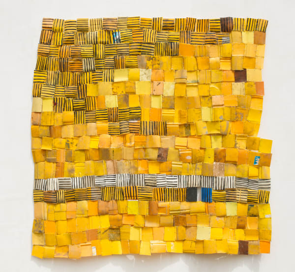 Serge Attukwei Clottey River Bank 2016 Plastics Wire And Oil Paint 69 X 71 Inches The Artist Courtesy Gallery 1957 Accra