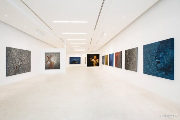 Chidi Kwubiri, motionEmotion, installation view, 2018. Courtesy Gallery 1957, Accra. Photo Nii Odzenma