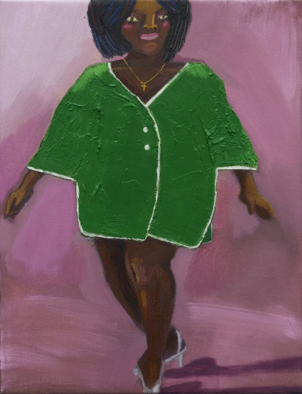 Elizabeth ‘Abbah’ (After Barnor), 2022 Oil on canvas 31 x 23 cm / 12 1/4 x 9 1/8 in