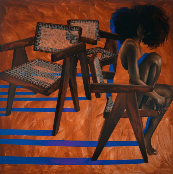 Joshua Oheneba-Takyi Dejection, 2022 Acrylic on canvas 150 x 150 cm / 59 1/8 x 59 1/8 in