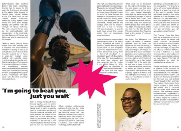 Godfried Donkor in the Good Sport Magazine