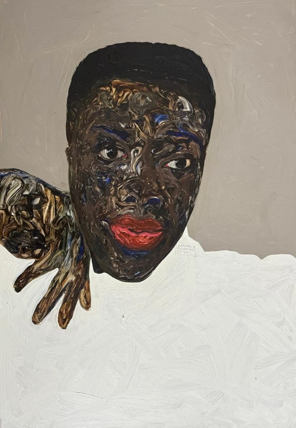 Amoako Boafo, Blank stare, 2021