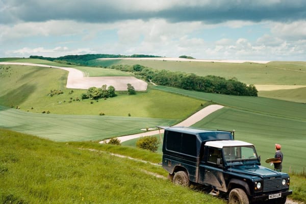 Oliver Akers Douglas's Landrover studio. © The Artist.