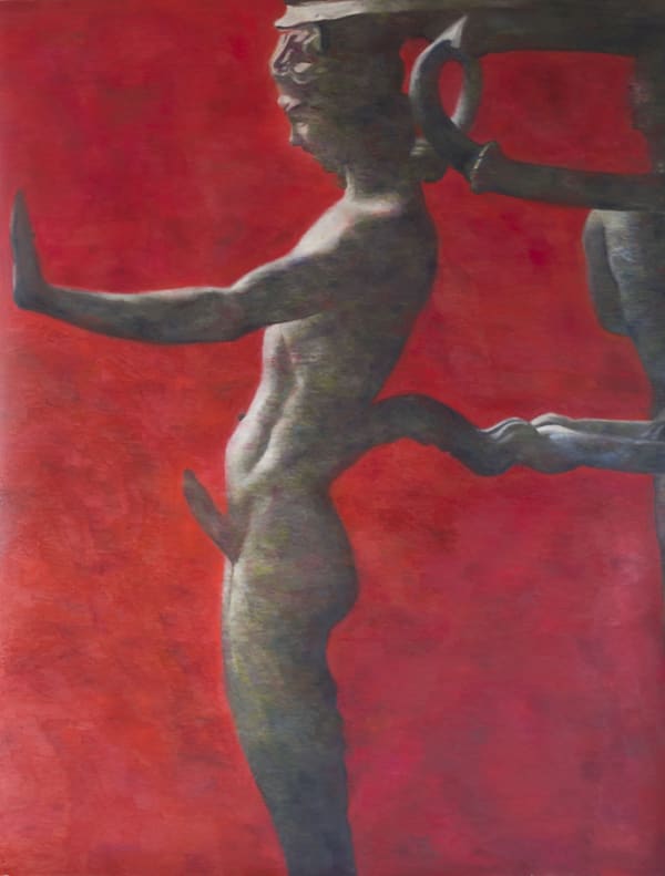 Satyr I, 2021 Oil on Arches paper on aluminum 65 x 51 inches