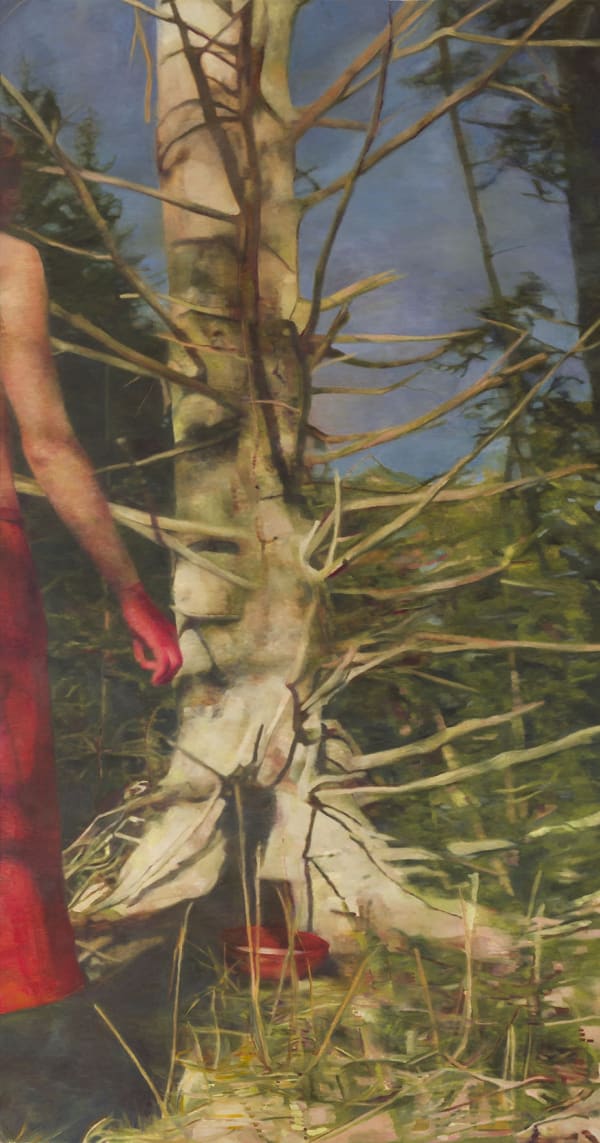 Pagan II, 2022 Oil on Arches paper on aluminum 94 x 50 inches (238 x 125 cm)