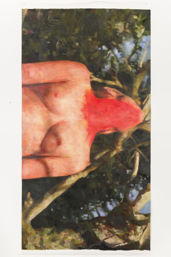 Pagan I, 2021 Oil on Arches paper on aluminum 94 x 50 inches (238 x 125 cm)