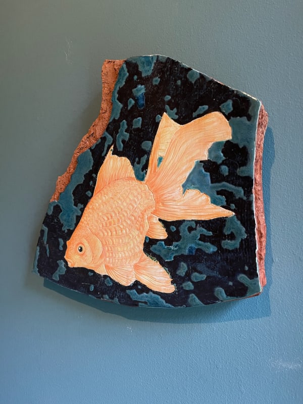 Pauline Muir Fantail Fish (set of 2) Glazed terracotta 33 x 24 cm & 28 x 24 cm