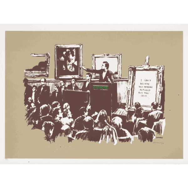 Banksy , Sepia ‘Morons’, 2007