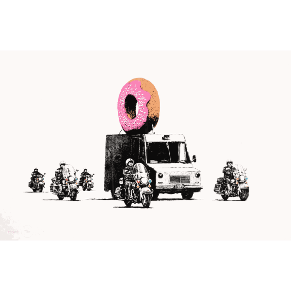 Banksy, Strawberry Donut, 2009
