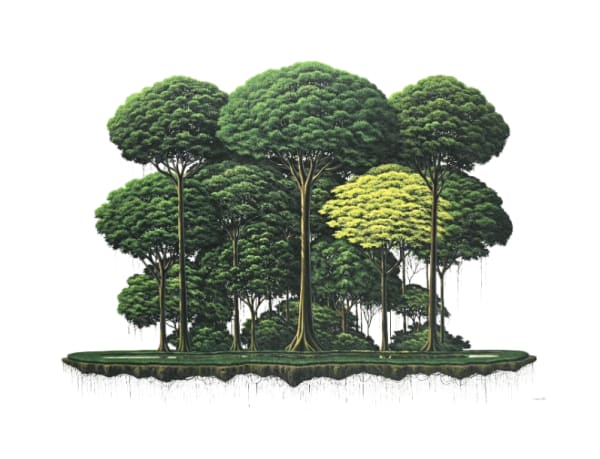 Thannyo De Freitas, FLOATING ISLAND YELLOW III GUAYACAN, 2025