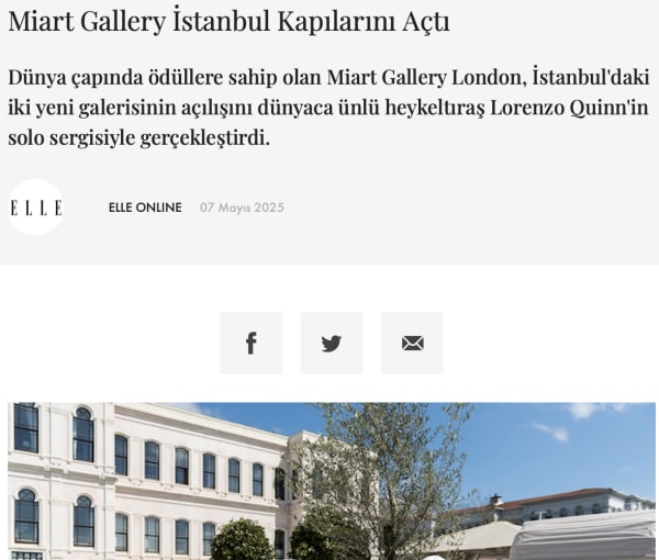 Miart Gallery İstanbul Kapılarını Açtı