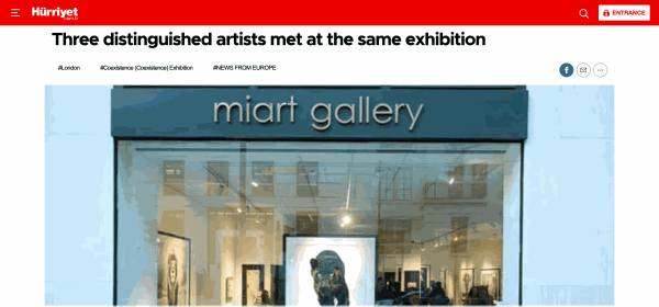 Three distinguished artists met at the same exhibition