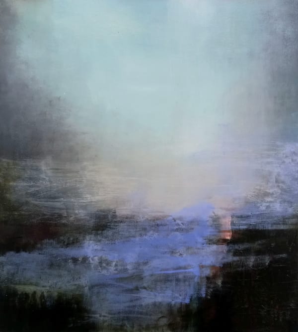 Gareth Edwards, Night Fishing, Tangiers, oil on canvas, 110 x 100 cm, 2023
