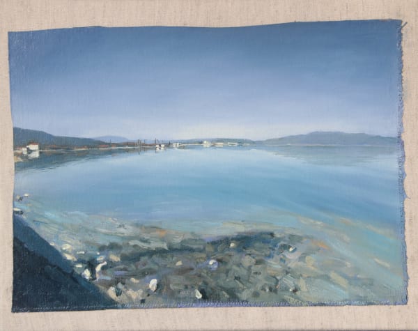 Tomas Watson, Gera Bay, oil on linen, 35 x 45 cm, 2022