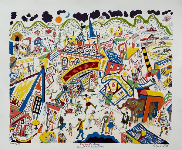 Chris Orr, England's Glory, lithograph, edition of 50, 72 x 86 cm, 2023