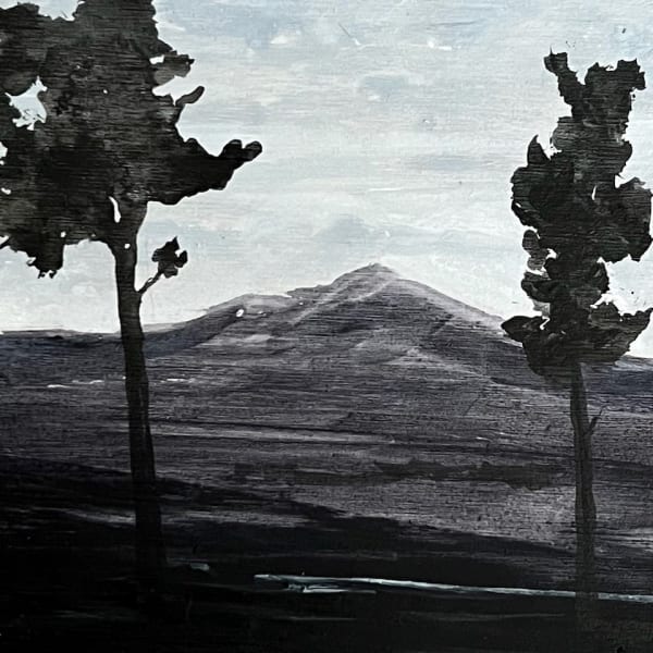 John Hainsworth, 'Brecon', acrylic on board, 10 x 10 cm, 2022