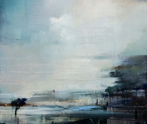 Gareth Edwards, Pacific Foreshore, oil on canvas, 90 x 100 cm, 2024