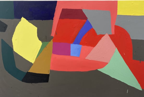 Fraser Taylor, Unlikely Architecture, oil on canvas, 100 x 150 cm, 2024