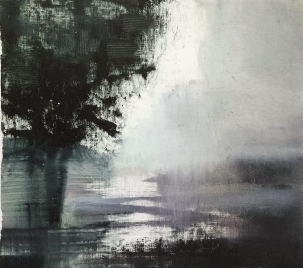 Gareth Edwards, Helford River, oil on paper, 29.5 x 34 cm, 2025