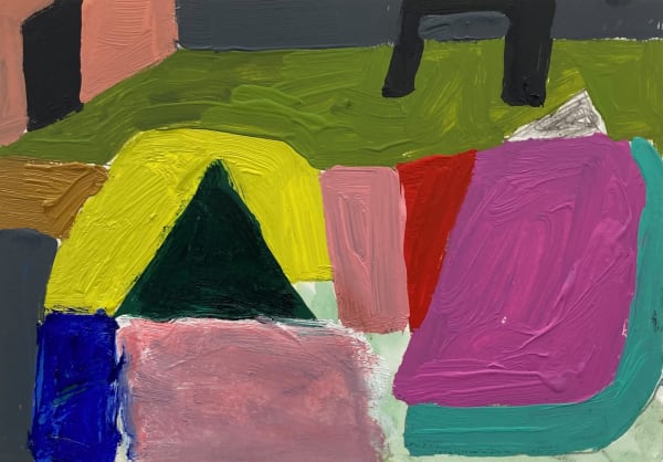 Fraser Taylor, Studio Condition No 2, oil on paper, 21 x 29.5 cm, 2025