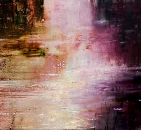 Gareth Edwards, River Joy Swim, oil on canvas, 100 x 110 cm, 2023