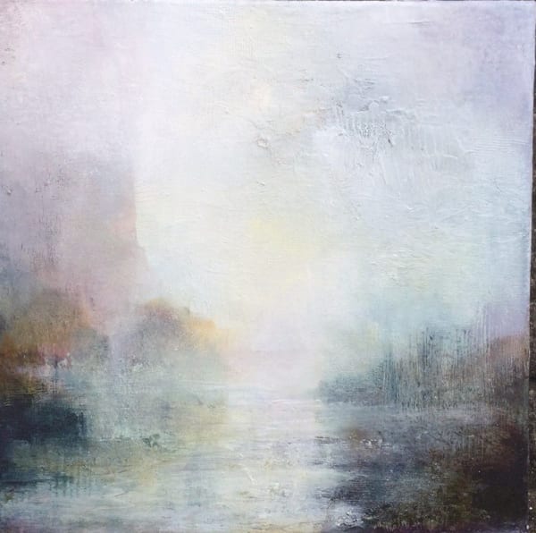 Gareth Edwards, White Light', oil n canvas, 40 x 40 cm, 2021
