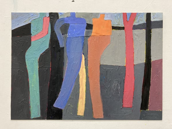 Fraser Taylor, Inver No 9, oil on paper, 30 x 42 cm, 2022