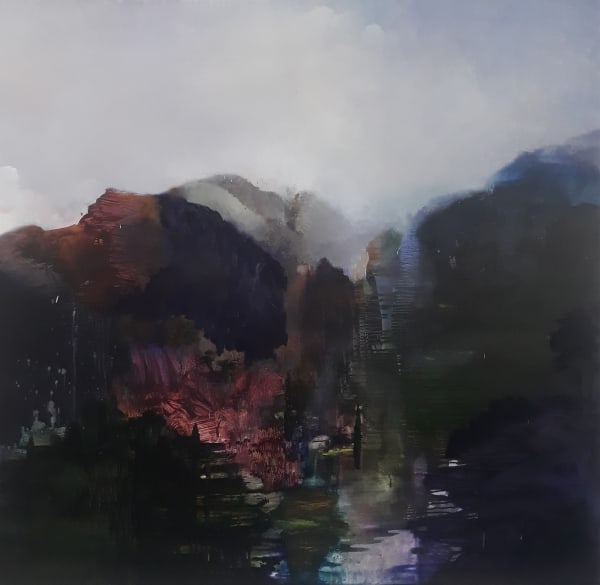 Gareth Edwards, Le Jardin Secret, oil on canvas, 150 x 165 cm, 2021
